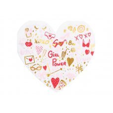 Servetėlės ​​Širdelė, įvairių spalvų, 16 x 15 cm, 20 vnt kaina ir informacija | Vienkartiniai indai šventėms | pigu.lt