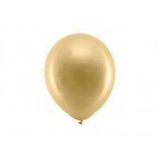 Воздушные шары Радуга 23см металлик, золото (1 уп / 10 шт.) цена и информация | Шарики | pigu.lt