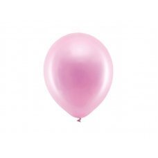 Воздушные шары Радуга 23 см металлик, розовый (1 уп / 10 шт.) цена и информация | Шарики | pigu.lt