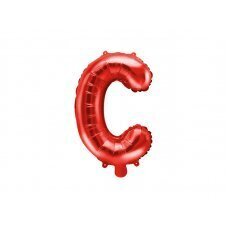 Folinis balionas Raidė "C" 35 cm, raudonas kaina ir informacija | Balionai | pigu.lt