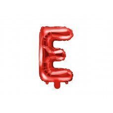 Воздушный шар из фольги с буквой E, 35см, красный цена и информация | Шарики | pigu.lt