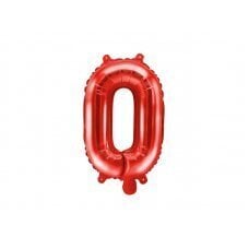 Folinis balionas Raidė "O" 35 cm, raudonas kaina ir informacija | Balionai | pigu.lt