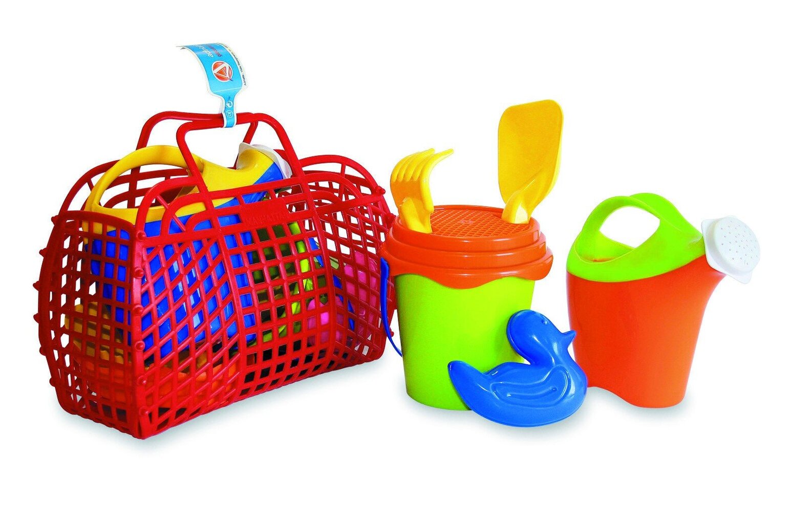 Smėlio žaislų komplektas su krepšeliu Adriatic kaina ir informacija | Vandens, smėlio ir paplūdimio žaislai | pigu.lt