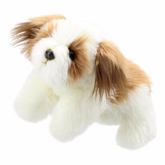 Puppet animal Dog with body, brown/white kaina ir informacija | Minkšti (pliušiniai) žaislai | pigu.lt