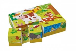 Mediniai kubeliai Woodyland kaina ir informacija | Dėlionės (puzzle) | pigu.lt