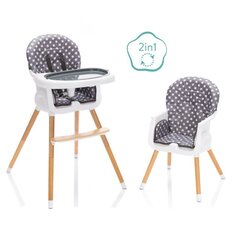Maitinimo kėdė 2in1, Paul Grey Star, mediena, Fillikid kaina ir informacija | Virtuvės ir valgomojo kėdės | pigu.lt