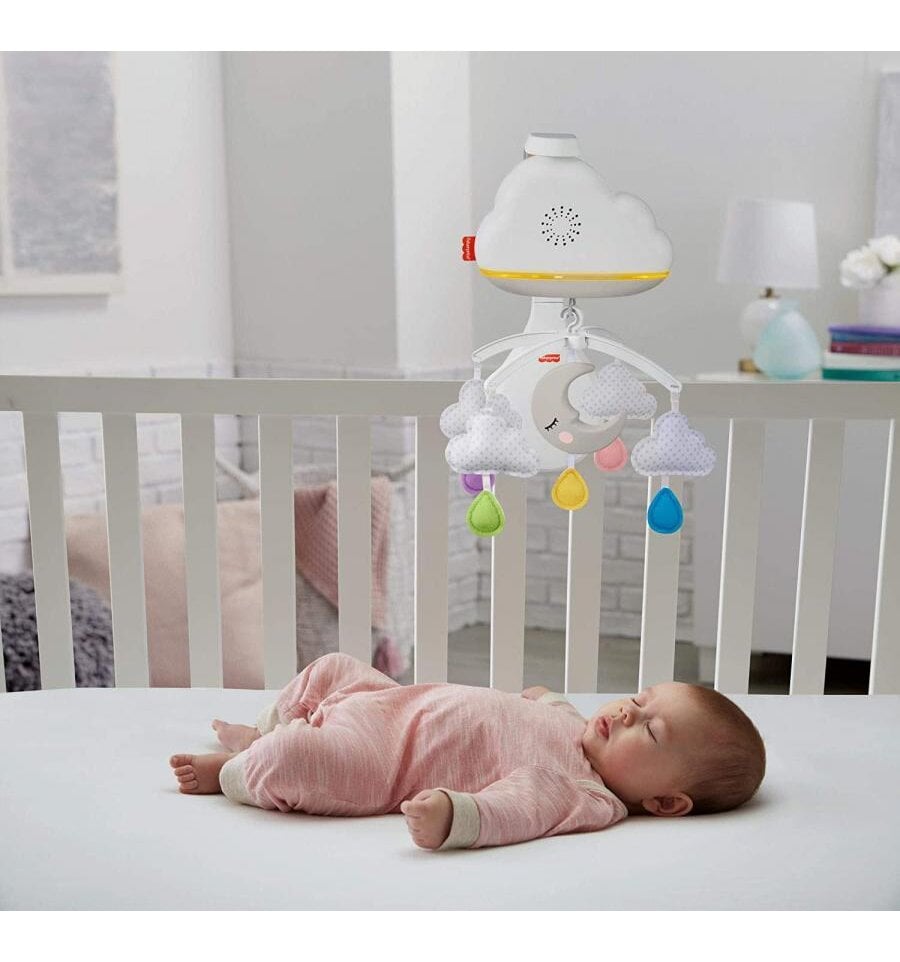 Karuselė lovytei - naktinis šviestuvas Fisher-Price Calming Clouds kaina ir informacija | Žaislai kūdikiams | pigu.lt