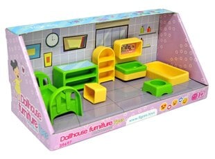 Lėlių miegamojo baldai 7 dalys kaina ir informacija | Žaislai mergaitėms | pigu.lt