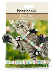 Petnešos kačiukams Beeztees Joy, 15-33x120cm, žalsvos цена и информация | Поводки и ошейники для кошек | pigu.lt