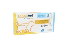 Увлажняющий крем для животных Bioiberica Atopivet Spot-on, 16 шт. цена и информация | Витамины, добавки, средства от паразитов для собак | pigu.lt