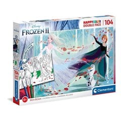 Dvipusė dėlionė Clementoni Frozen II 104 vnt. kaina ir informacija | Dėlionės (puzzle) | pigu.lt