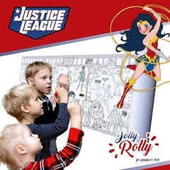 Клеящаяся раскраска в рулоне Gerardo's Toys Jolly Rolly, Justice League цена и информация | Принадлежности для рисования, лепки | pigu.lt