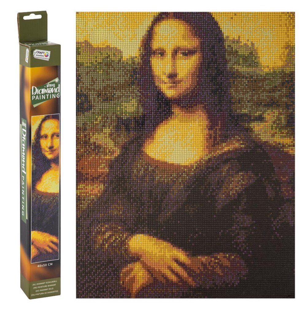 Deimantinio siuvinėjimo rinkinys Craft Sensations Mona Lisa, 50x40 cm kaina ir informacija | Deimantinės mozaikos | pigu.lt
