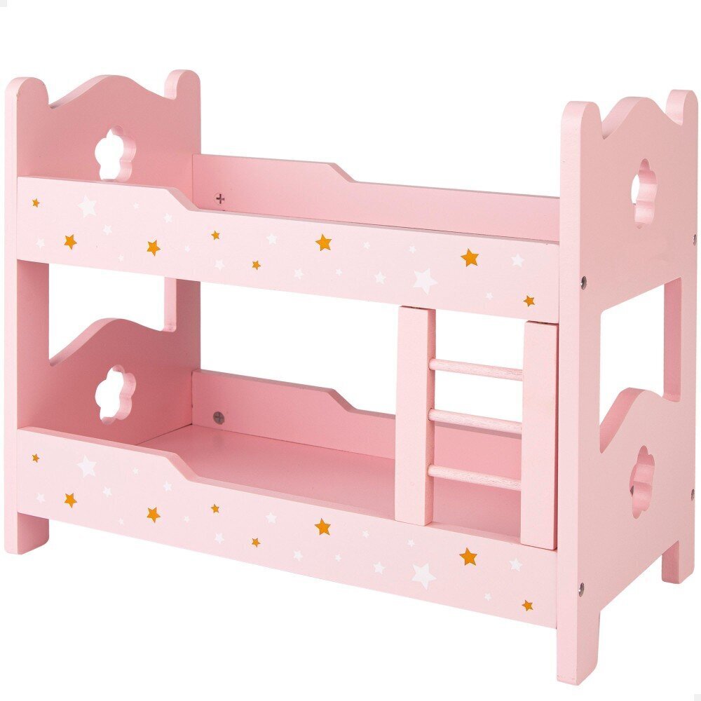 Medinė dviaukštė lėlių lova Woomax kaina ir informacija | Žaislai mergaitėms | pigu.lt
