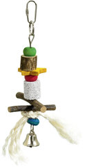 Игрушка для птиц с колокольчиком Фламинго, 21 см цена и информация | Скворечники, кормушки, клетки | pigu.lt