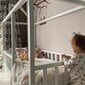 Vaikiška dviaukštė lova, 90 x 180 x 175 cm, balta. Folkland Home kaina ir informacija | Vaikiškos lovos | pigu.lt