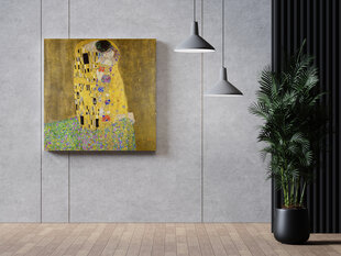 Paveikslas The Kiss, Gustav Klimt, 50x50 cm, Wolf Kult kaina ir informacija | Reprodukcijos, paveikslai | pigu.lt