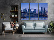 Trijų dalių paveikslas Manheteno panorama, 150x100 cm, Wolf Kult kaina ir informacija | Reprodukcijos, paveikslai | pigu.lt