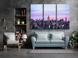 Триптих Закат в Нью-Йорке, 150x100 см, Wolf Kult цена и информация | Репродукции, картины | pigu.lt