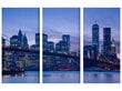 Trijų dalių paveikslas Manheteno panorama, 120x80 cm, Wolf Kult kaina ir informacija | Reprodukcijos, paveikslai | pigu.lt