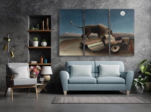 Trijų dalių paveikslas The Sleeping Gypsy, Henri Rousseau, 120x80 cm, Wolf Kult kaina ir informacija | Reprodukcijos, paveikslai | pigu.lt