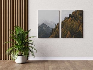Dviejų dalių paveikslas Rudeninis Miškas, 140x100 cm, Wolf Kult kaina ir informacija | Reprodukcijos, paveikslai | pigu.lt