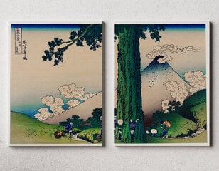 Dviejų dalių paveikslas Mishima Pass in Kai Province, Katsushika Hokusai, 140x100 cm, Wolf Kult kaina ir informacija | Reprodukcijos, paveikslai | pigu.lt