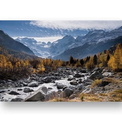 Картина Осенние горы, 100x70 см, Wolf Kult цена и информация | Репродукции, картины | pigu.lt
