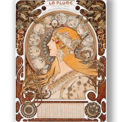 Paveikslas La Plume, Alphonse Mucha, 100x70 cm, Wolf Kult kaina ir informacija | Reprodukcijos, paveikslai | pigu.lt