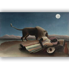 Paveikslas The Sleeping Gypsy, Henri Rousseau, 60x80 cm, Wolf Kult kaina ir informacija | Reprodukcijos, paveikslai | pigu.lt