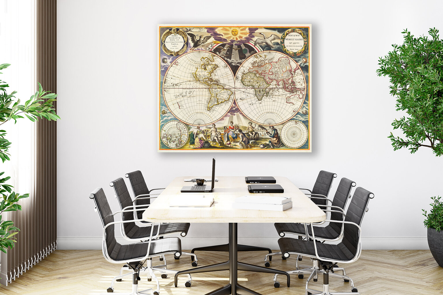 Paveikslas Senojo Pasaulio Žemėlapis 1863, 40x60 cm, Wolf Kult kaina ir informacija | Reprodukcijos, paveikslai | pigu.lt