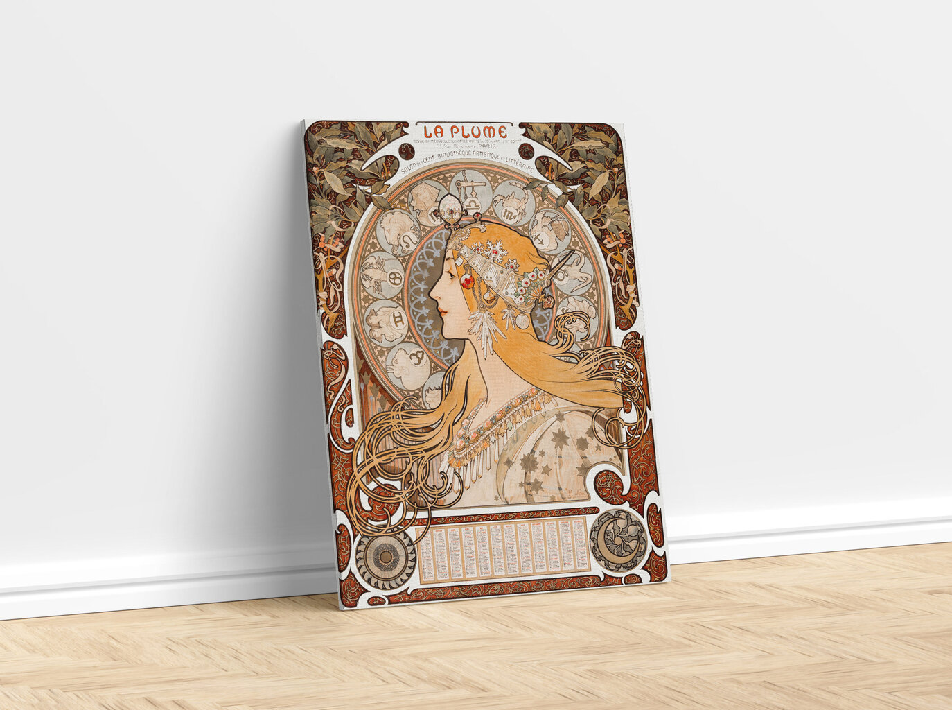 Paveikslas La Plume, Alphonse Mucha, 40x60 cm, Wolf Kult kaina ir informacija | Reprodukcijos, paveikslai | pigu.lt