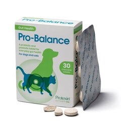 Кормовая добавка для собак и кошек Protexin Pro-Balance, 30 шт. цена и информация | Витамины, добавки, средства от паразитов для собак | pigu.lt