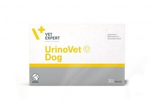 Добавка для собак Vet Expert Urinovet Dog, 30 табл. цена и информация | Витамины, добавки, средства от паразитов для собак | pigu.lt