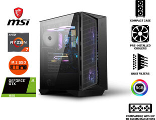 MSI GunGir 110M, Ryzen 7 5700G, 32GB, 1TB SSD M2 1TB HDD, Win10 kaina ir informacija | Stacionarūs kompiuteriai | pigu.lt