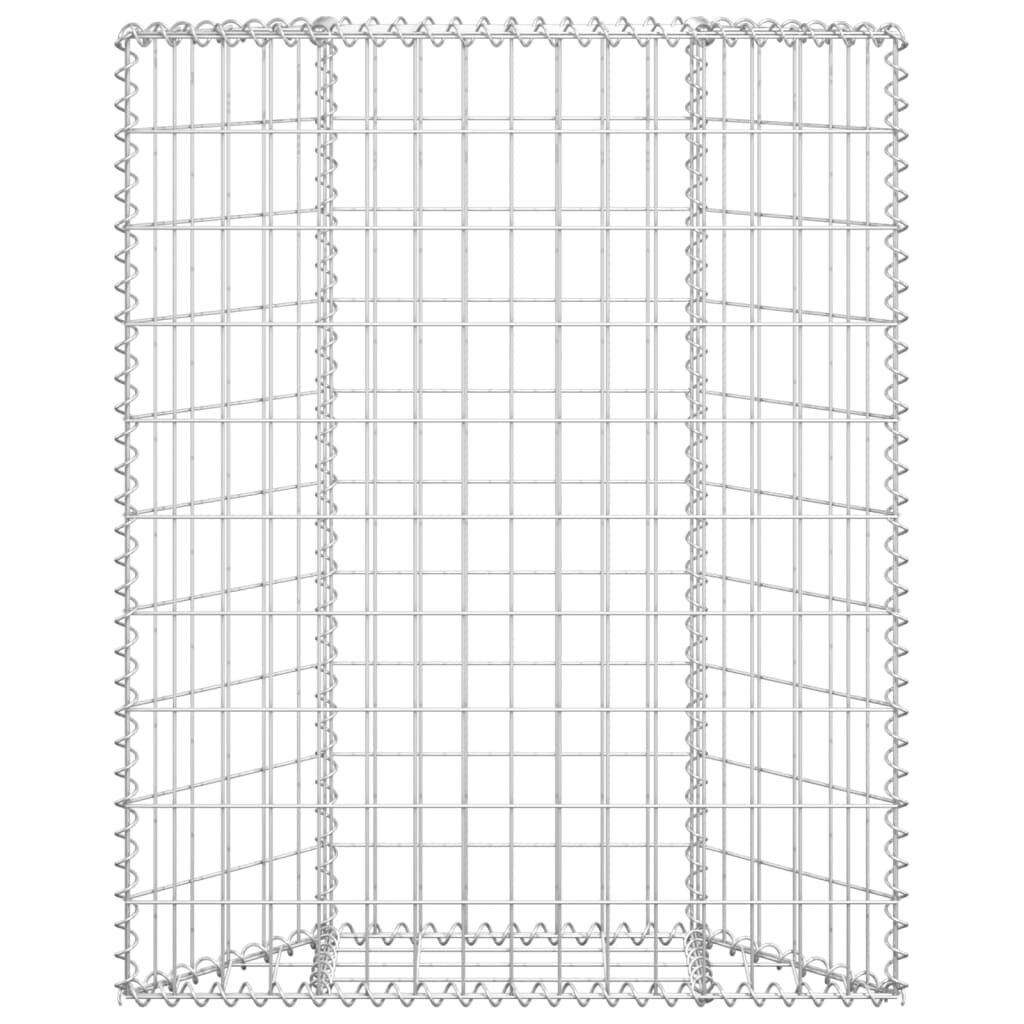 Gabiono vazonas, 80x20x100cm, galvanizuotas plienas, aukštas kaina ir informacija | Vazonėliai daiginimui ir persodinimui | pigu.lt