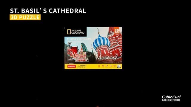 3D dėlionė Cubicfun „NatGeo: Šv. Bazilijaus katedra“ kaina ir informacija | Dėlionės (puzzle) | pigu.lt