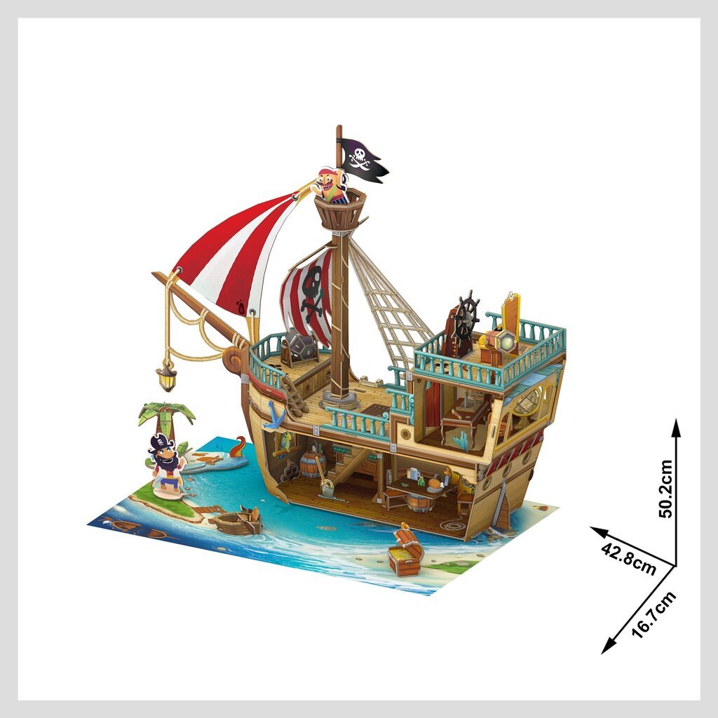 3D dėlionė Cubicfun „Piratų laivas“ цена и информация | Dėlionės (puzzle) | pigu.lt