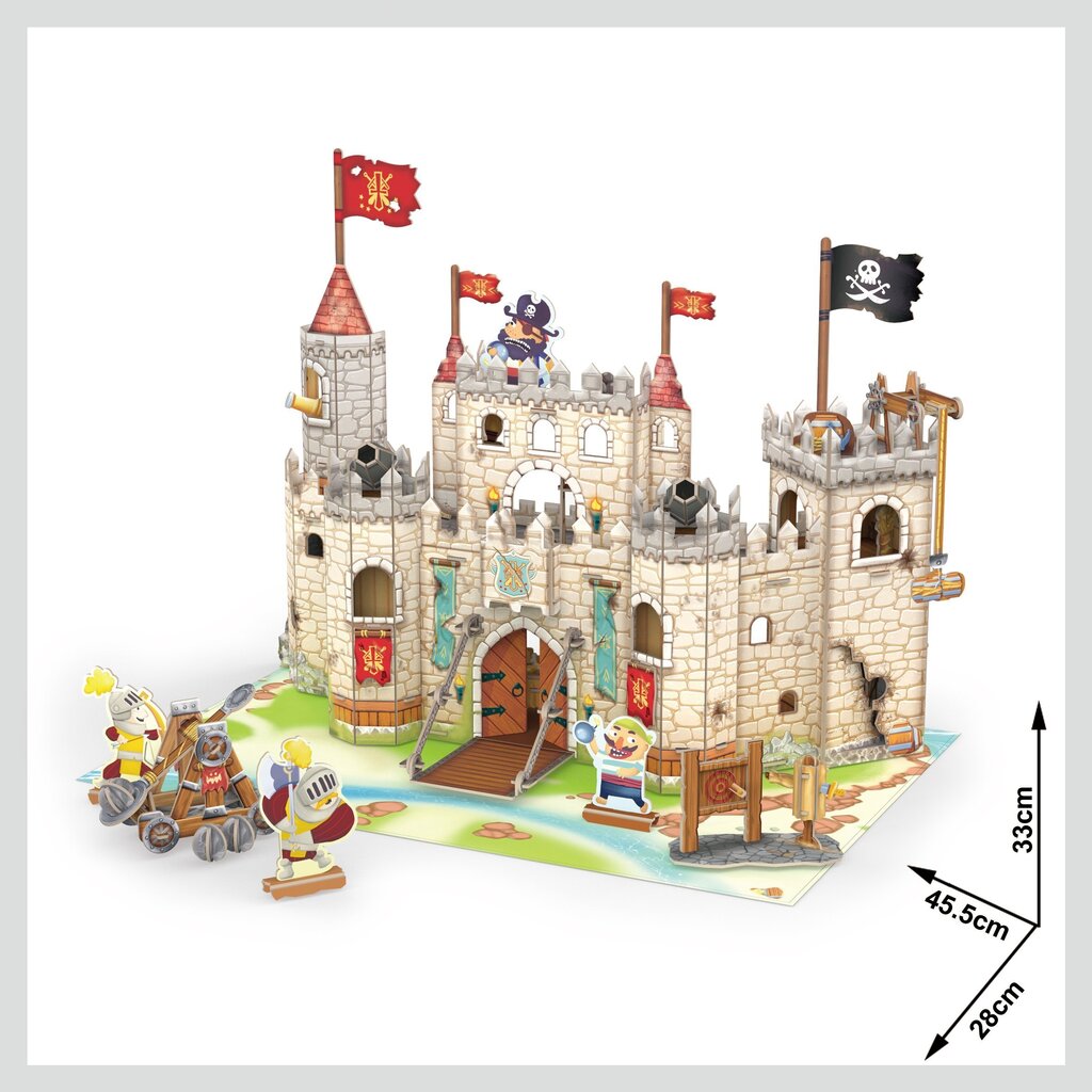 3D dėlionė Cubicfun „Piratų pilis“ kaina ir informacija | Dėlionės (puzzle) | pigu.lt