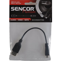 Sencor USB 2.0 cable, A/F-Micro B/M kaina ir informacija | Adapteriai, USB šakotuvai | pigu.lt