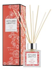 Namų kvapas su lazdelėmis Heyland & Whittle Sweet Pea&Rose, 100 ml kaina ir informacija | Namų kvapai | pigu.lt