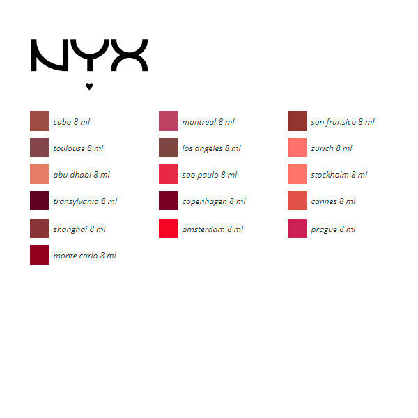 Lūpų dažai NYX Soft Matte, 8 ml цена и информация | Lūpų dažai, blizgiai, balzamai, vazelinai | pigu.lt