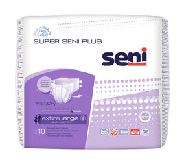 Подгузники Super Seni Plus, XL размер, 10 шт. цена и информация | Подгузники, прокладки, одноразовые пеленки для взрослых | pigu.lt