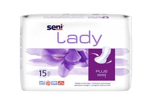 Урологические прокладки Seni Lady Plus для женщин, 15 шт. цена и информация | Подгузники, прокладки, одноразовые пеленки для взрослых | pigu.lt