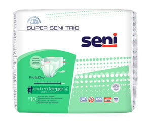 Подгузники Super Seni Trio, XL размер, 10 шт. цена и информация | Подгузники, прокладки, одноразовые пеленки для взрослых | pigu.lt