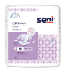 Подгузники Seni Optima Plus с эластичным поясом, M размер, 10 шт. цена и информация | Подгузники, прокладки, одноразовые пеленки для взрослых | pigu.lt