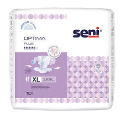 Подгузники Seni Optima Plus с эластичным поясом, XL размер, 10 шт. цена и информация | Подгузники, прокладки, одноразовые пеленки для взрослых | pigu.lt