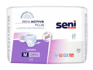 Подгузники-трусики Seni Active Plus, M размер, 10 шт. цена и информация | Подгузники, прокладки, одноразовые пеленки для взрослых | pigu.lt