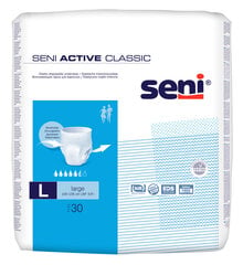 Подгузники-трусики Seni Active Classic, L размер, 30 шт. цена и информация | Подгузники, прокладки, одноразовые пеленки для взрослых | pigu.lt