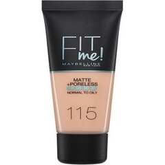 Skystas makiažo pagrindas Fit Me Maybelline 115 ivory, 30ml kaina ir informacija | Makiažo pagrindai, pudros | pigu.lt